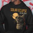 Cat Watching Eclipse 2024 Eclipse Solar 2024 Cat Hoodie Unique Gifts