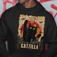 Catzilla Retro Hoodie Lustige Geschenke