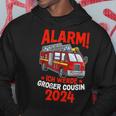 Children's Alarm Ich Werde Großer Cousin 2024 Fire Brigade Hoodie Lustige Geschenke