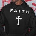 Christian Minimalist Religious Christ Faith And Cross Hoodie Unique Gifts