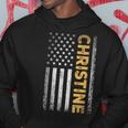 Christine First Name Christine Name American Flag Hoodie Unique Gifts