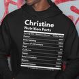 Christine Nutrition Facts Personalized Name Christine Hoodie Unique Gifts