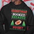 Christmas Booked Because Rugby Sport Lover Xmas Hoodie Funny Gifts