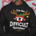 Christmas Pjs Difficult Xmas Reindeer Matching Hoodie Personalized Gifts