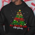 Christmas Tree All Booked For Christmas Book Xmas Lights Hoodie Funny Gifts