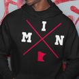 Classic Min Minnesota Red Vintage State Outline Hoodie Unique Gifts