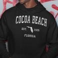 Cocoa Beach Florida Fl Vintage Athletic Sports Hoodie Unique Gifts