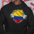 Colombia Flag Superhero Colombian Flag Hoodie Lustige Geschenke