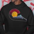 Colorado With Flag Themed Mountain Scene Hoodie Unique Gifts