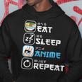 Comer Dormir Anime Repetir Manga Otaku Divertido Japonés Anime Sudadera Regalos divertidos