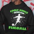 Cool Boys Spielen Fußball Football Kapuzenpullover Lustige Geschenke