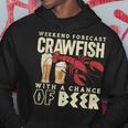 Crawfish Boil Weekend Forecast Cajun Beer Festival Hoodie Unique Gifts