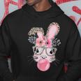 Cute Bunny With Leopard Glasses Bubblegum Easter Day Hoodie Funny Gifts