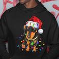 Dachshund Christmas Loves Led Cute Dog Lovers Hoodie Unique Gifts