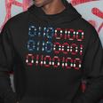 Dad In Binary Code Father's Day Usa Flag 4Th Of July Hoodie Unique Gifts