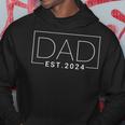 Dad Est 2024 New Dad For Dad Anniversary Father Men Hoodie Funny Gifts