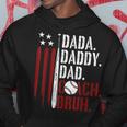 Dada Daddy Dad Bruh American Flag Baseball Coach Fathers Day Hoodie Funny Gifts