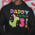 Daddy Of The Three Rex Birthday Dinosaur Family Matching Hoodie Unique Gifts