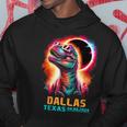 Dallas Texas Total Solar Eclipse 2024Rex Dinosaur Hoodie Funny Gifts