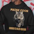 Damen Maine Coon Papa Katzenliebhaber Maine Coon Dad Mit-Ausschnitt Kapuzenpullover Lustige Geschenke