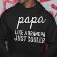 Damen Papa Wie Ein Opa Nur Cooler Mit-Ausschnitt Kapuzenpullover Lustige Geschenke