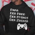 Damen Papa Zockerater Gamer Geburtstag Spruch Lustig Geschenk Mit-Ausschnitt Kapuzenpullover Lustige Geschenke