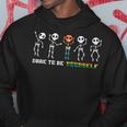 Dare To Be Yourself Be Different Lgbt Pride Skeleton Skull Hoodie Unique Gifts