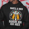 Darts Und Bier Darum Bin Ich Hier Dartspieler Kapuzenpullover Lustige Geschenke