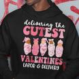 Delivering The Cutest Valentines Labor & Delivery Nurse Hoodie Funny Gifts