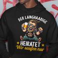 Der Langhaarige Heiratet Heavy Metal Punker Punk Rocker Jga Kapuzenpullover Lustige Geschenke