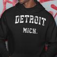 Detroit Michigan Mi Vintage Athletic Sports Hoodie Unique Gifts