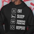 Diamond Painting Eat Sleep Repeat Hobby Pictures Tools 5D Hoodie Unique Gifts