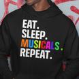 Divertido Eat Sleep Musicals Repeat Sudadera Regalos divertidos