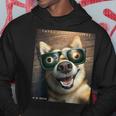Dog Wearing Solar Eclipse Glasses 2024 Solar Eclipse Selfie Hoodie Unique Gifts