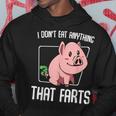 I Don't Eat Anything That Farts Pig Animal Vegetarian Hoodie Unique Gifts