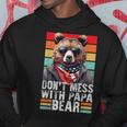 Don't Mess With Papa Bear Vintage Papa Bear Father's Day Hoodie Unique Gifts