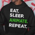 Eat Sleep Animate Repeat Animator Animation Lovers Hoodie Unique Gifts