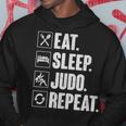 Eat Sleep Judo Repeat Judo Martial Arts Fighter Hoodie Unique Gifts