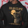 Eclipse Cat 2024 Solar Cat Totality Eclipse Solar 2024 Cat Hoodie Unique Gifts