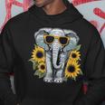 Elephant With Sunglasses And Sunflowers Hoodie Unique Gifts