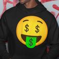 Emoticon Money Mouth Face With Dollar Sign Eyes Rich Hoodie Unique Gifts
