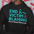 End Victim Blaming Sexual Assault Awareness Month Hoodie Funny Gifts