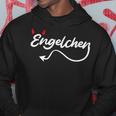 Engelchen Schriftzug Schwarzes Hoodie mit Herzmotiv, Liebe Design Lustige Geschenke