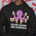 Entspannt Achtarmig Einen Reinorgeln Pocket Bier Party Kapuzenpullover Lustige Geschenke