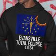 Evansville Indiana Eclipse 2024 Evansville Indiana Flag Hoodie Unique Gifts