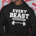 Every Beast Needs A Beauty Matching Couple Weightlifting Hoodie Unique Gifts