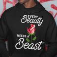 Every Beauty Needs A Beast Matching Couple Weightlifting Hoodie Unique Gifts