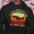 Fácilmente Distraído Por Aviones Piloto Regalos Divertidos Aviación Sudadera Regalos divertidos