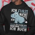 With Fart Hippo Ich Furze Nicht Ich Fuüstere Nur Hoodie Lustige Geschenke