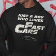 Fast Car Just A Boy Who Loves Fast Cars Hoodie Unique Gifts